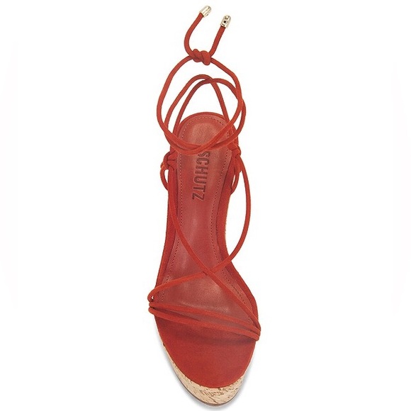 SCHUTZ Calabria Wedge Heels in Sunset Ochre | LIKE NEW - Picture 4 of 11